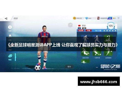 《全新足球明星测评APP上线 让你直观了解球员实力与潜力》